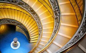 A spiral staircase in the vatican.