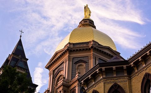 A golden dome on top of a building.