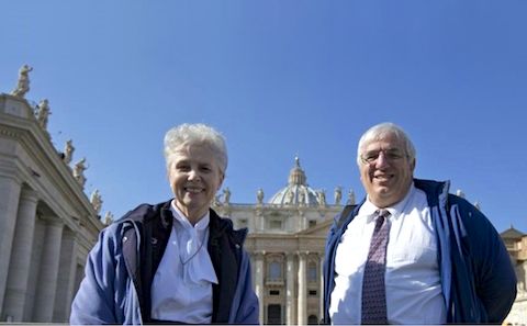 St peter and st peter in front of st peter's basilica.