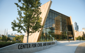 A building with a sign that says center for civil and human rights.