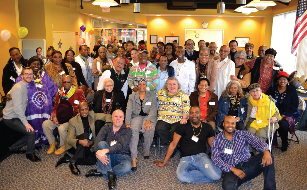 A group of people posing for a photo.