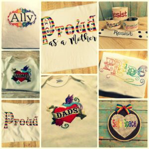 A collage of t - shirts with the words proud is a mother.